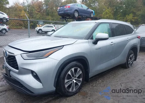 2021 Toyota Highlander Hybrid Xle from USA, damaged, VIN 5TDGBRCH3MS038632